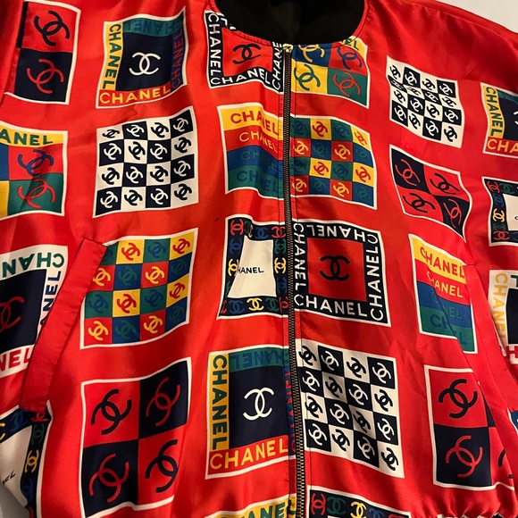 Faux 100% silk vintage bomber - Picture 2 of 8